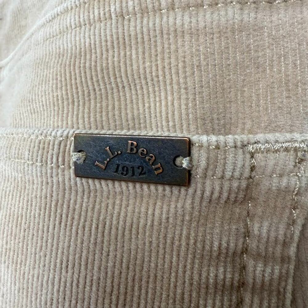 LL Bean‎ 1912 Pants Womens 14 Tan Corduroy Favorite Fit Straight Leg - Picture 6 of 9
